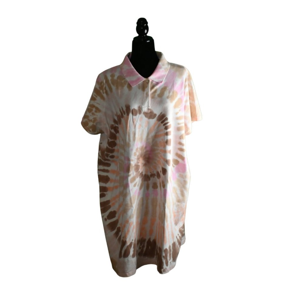 Lands' End Short Sleeve Mesh Cotton Dress - Picture 4 of 5